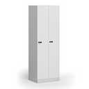 Szafka ubraniowa S1, 2-drzwiowa, 1850 x 600 x 500 mm, demontaż, zamek mechaniczny na kod, drzwi laminowane, biała