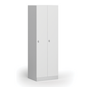 Szafka ubraniowa S1, 2-drzwiowa, 1850 x 600 x 500 mm, zamek obrotowy, drzwi laminowane, biała