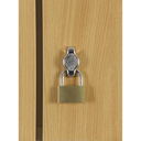 Szafka ubraniowa S1, 2-drzwiowa, 1850 x 600 x 500 mm, zamek obrotowy, drzwi laminowane, orzech