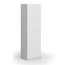 Szafka ubraniowa S1 wąska, 2-drzwiowa, 1850 x 500 x 500 mm, demontaż, zamek cylindryczny, drzwi laminowane, biała