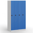 Szafka ubraniowa S1 wąska, 2-drzwiowa, 1850 x 500 x 500 mm, demontaż, zamek RFID, drzwi zielone