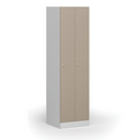 Szafka ubraniowa S1 wąska, 2-drzwiowa, 1850 x 500 x 500 mm, zamek cylindryczny, drzwi beżowe