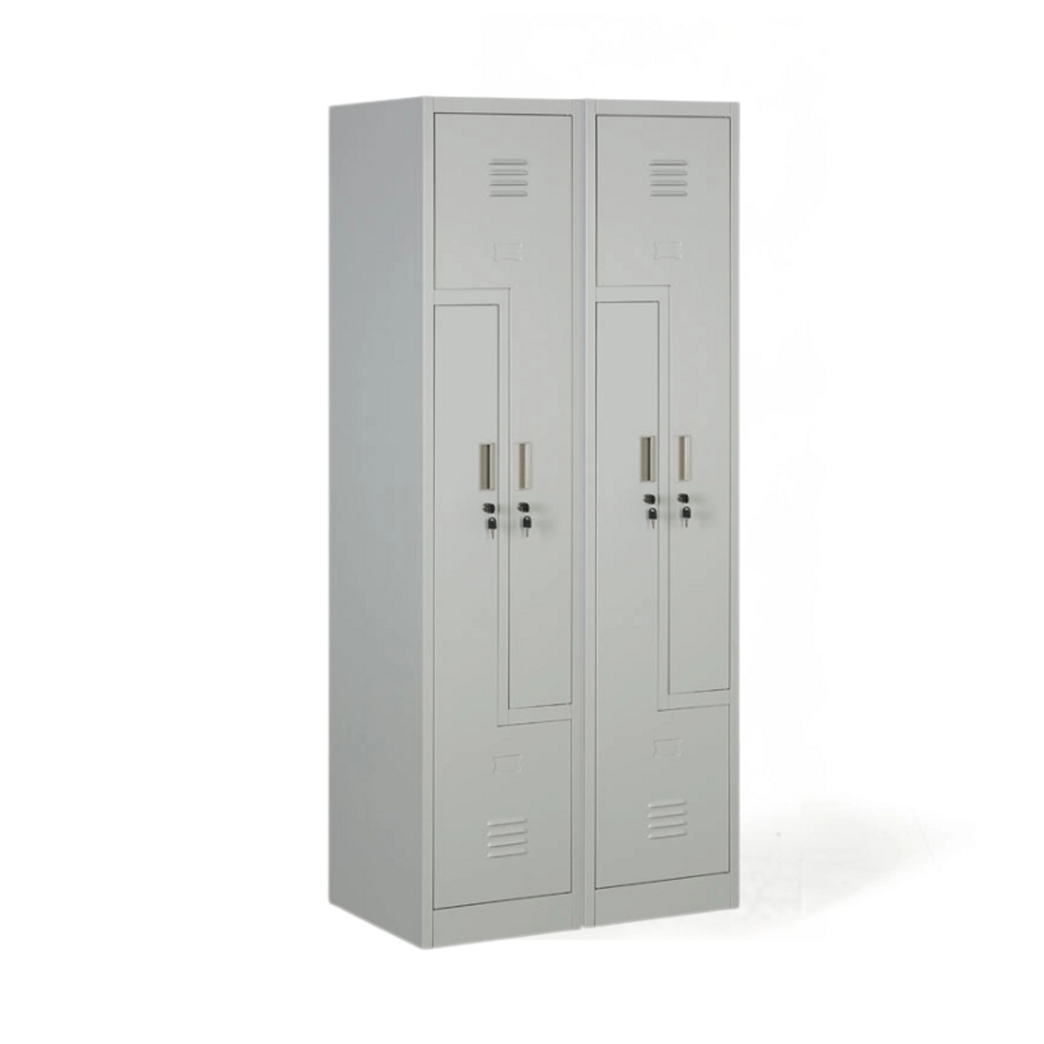 Szafka ubraniowa S1 Z, 4-drzwiowa, 1920 x 400 x 500 mm, demontaż, zamek cylindryczny