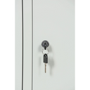 Szafka ubraniowa S1 Z, 4-drzwiowa, 1920 x 400 x 500 mm, demontaż, zamek cylindryczny, drzwi szare