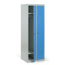 Szafka ubraniowa S2, 2-drzwiowa, 1800 x 600 x 500 mm, zamek obrotowy, drzwi niebieskie