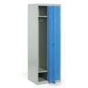 Szafka ubraniowa S2, 2-drzwiowa, 1800 x 600 x 500 mm, zamek obrotowy, drzwi niebieskie
