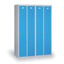 Szafka ubraniowa S2, 2-drzwiowa, 1800 x 600 x 500 mm, zamek obrotowy, drzwi niebieskie