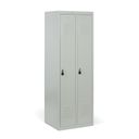 Szafka ubraniowa S2, 2-drzwiowa, 1800 x 600 x 500 mm, zamek obrotowy, drzwi szare