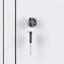 Szafka ubraniowa S3 czterodrzwiowa 1+1 GRATIS, demontaż, zamek cylindryczny, szara/czerwona