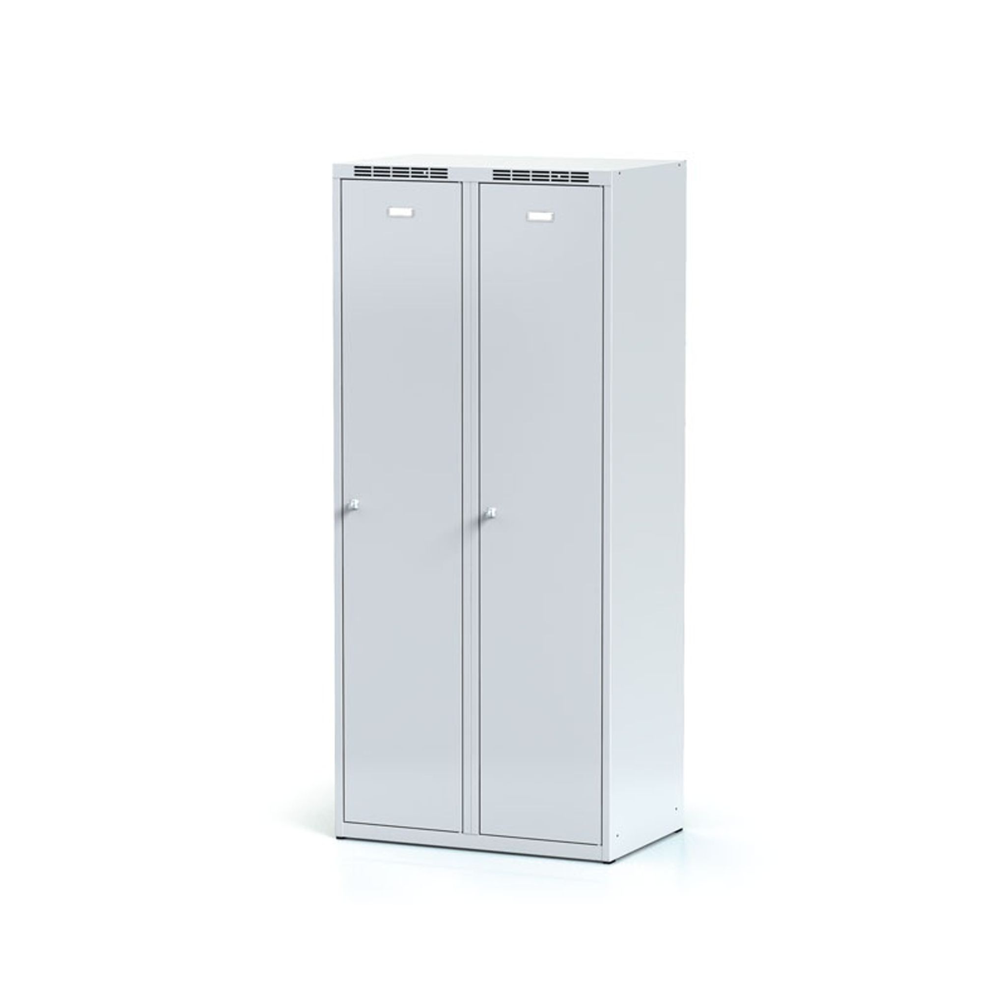 Szafka ubraniowa S6 z przegrodą, 2-drzwiowa, 1800 x 800 x 500 mm, zamek cylindryczny