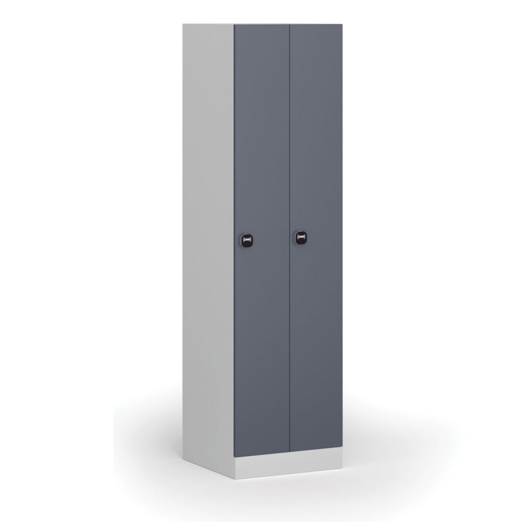 Szafka ubraniowa wąska, 2-drzwiowa, 1850 x 500 x 500 mm, demontaż, zamek RFID