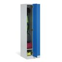 Szafka ubraniowa wąska, 2-drzwiowa, 1850 x 500 x 500 mm, demontaż, zamek RFID, drzwi laminowane, orzech