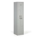 Szafka ubraniowa Z, 2-drzwiowa, 1920 x 400 x 500 mm, demontaż, zamek cylindryczny, drzwi szare