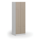 Szafka ubraniowa Z, 4-drzwiowa, 1850 x 600 x 500 mm, demontaż, zamek cylindryczny, drzwi beżowe