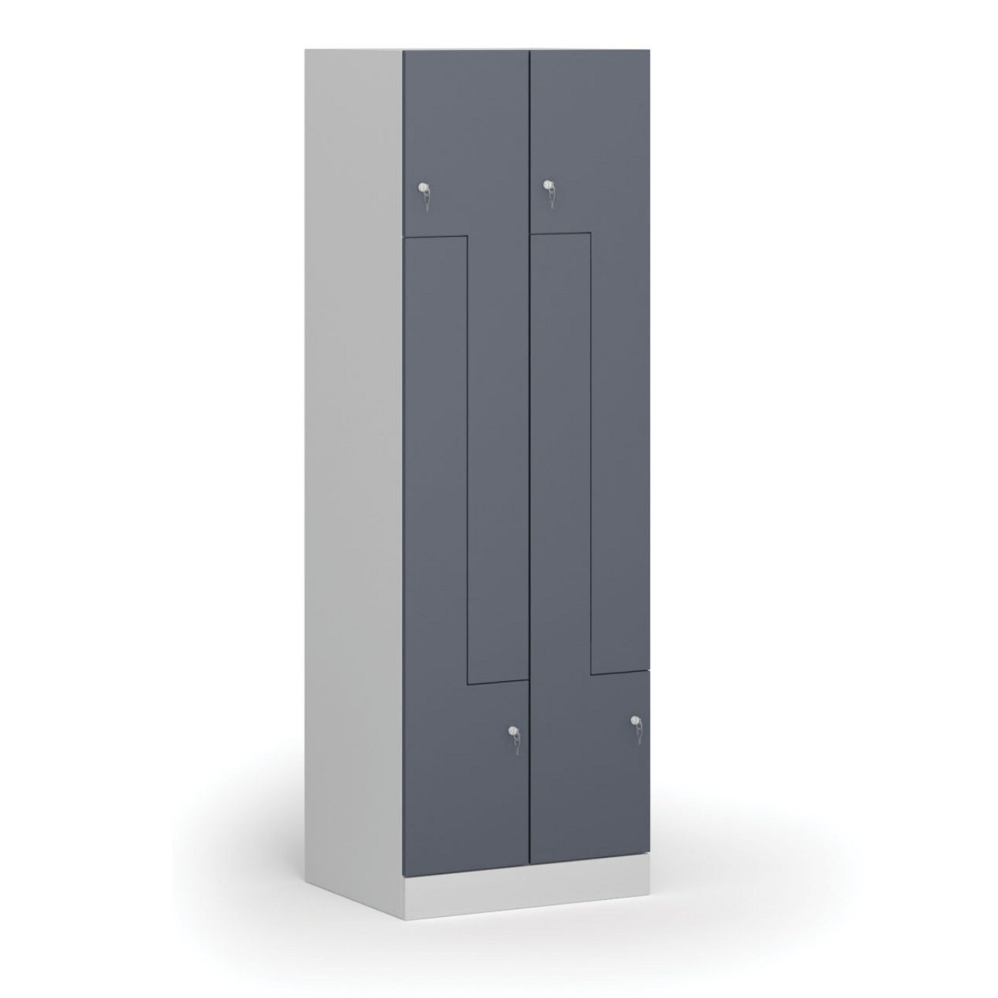 Szafka ubraniowa Z, 4-drzwiowa, 1850 x 600 x 500 mm, demontaż, zamek cylindryczny
