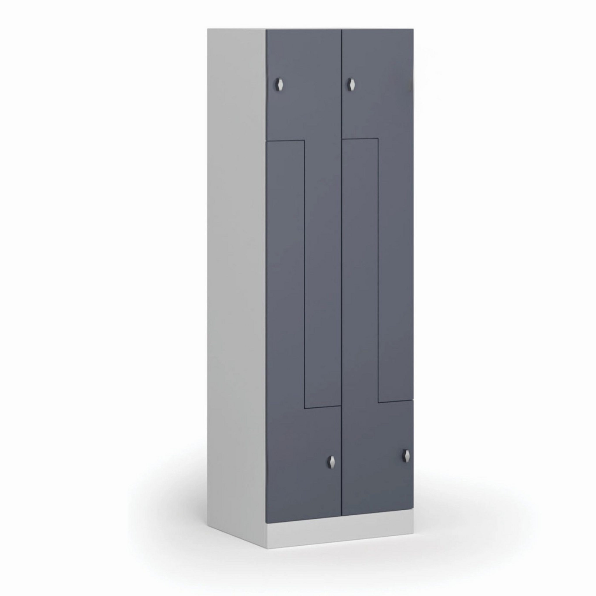 Szafka ubraniowa Z, 4-drzwiowa, 1850 x 600 x 500 mm, zamek obrotowy