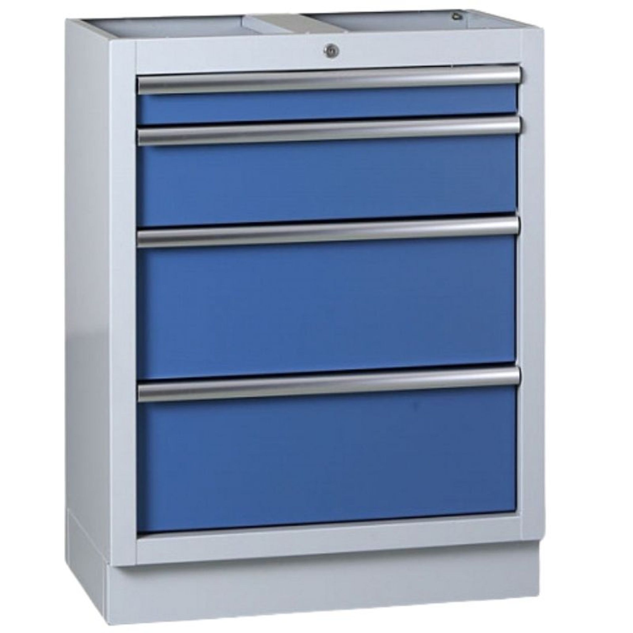 Szafka warsztatowa do blatu EXPERT, 4 szuflady, 680 x 455 x 910 mm, niebieski