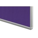 Tablica tekstylna ekoTAB w aluminiowej ramie, 900 x 600 mm, fioletowa