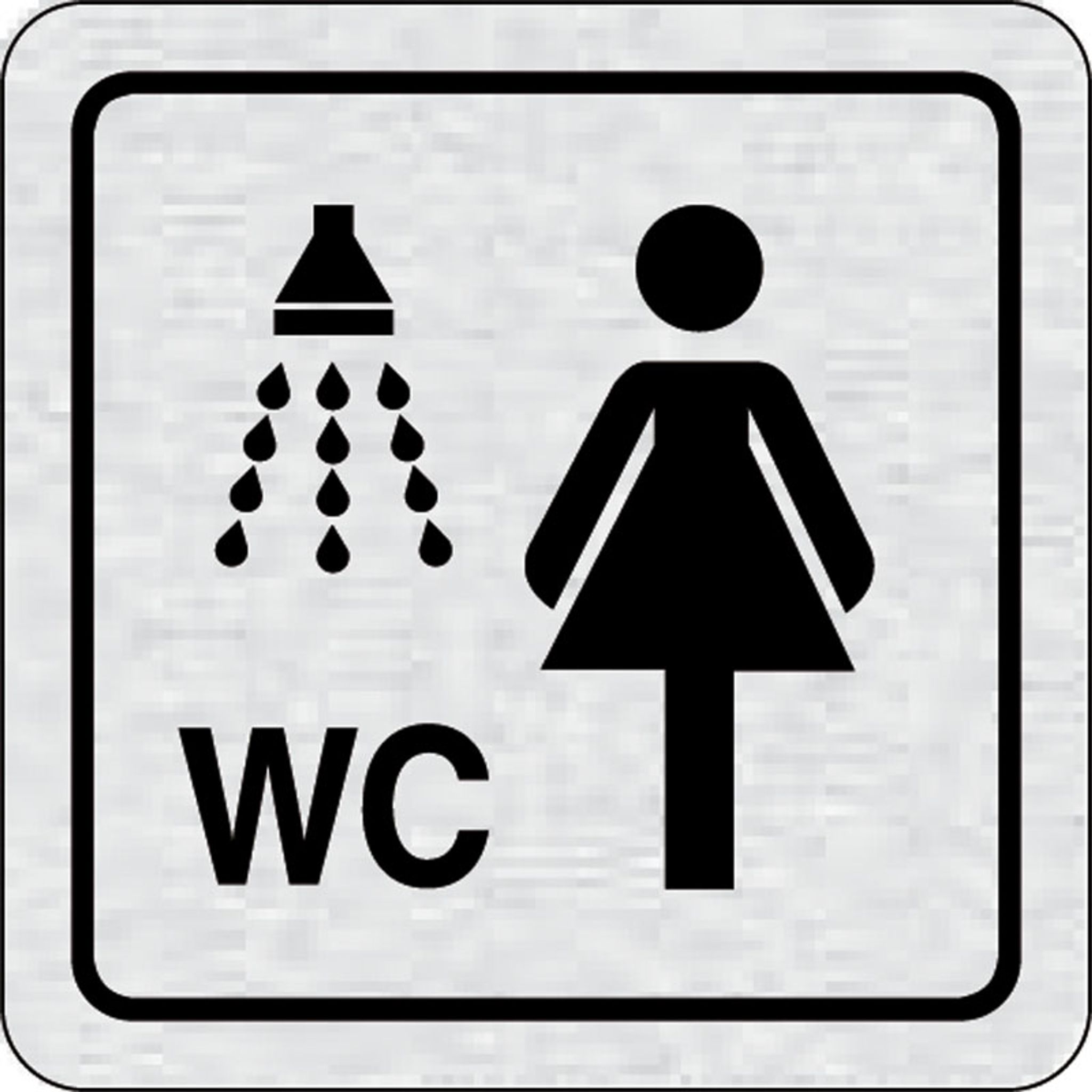 Tabuľka na dvere - Sprcha, WC ženy