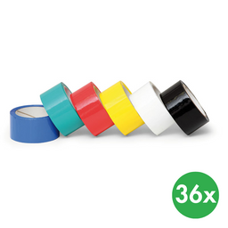 Taśma klejąca czerwona, 48 mm x 66 m, 36 szt.