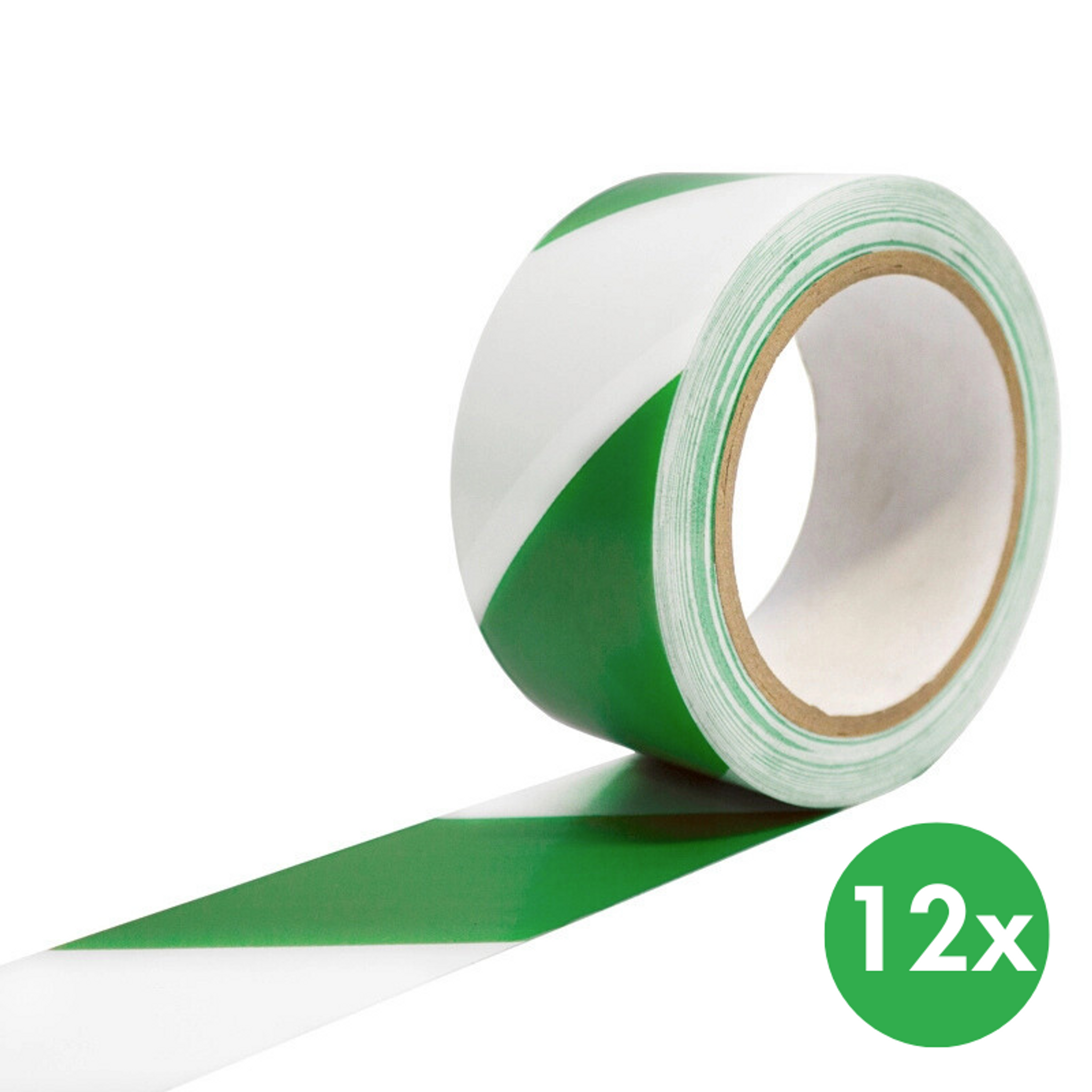 Taśma samoprzylepna do oznaczania, 12 Szt., 33 m x 50 mm, zielony / biały