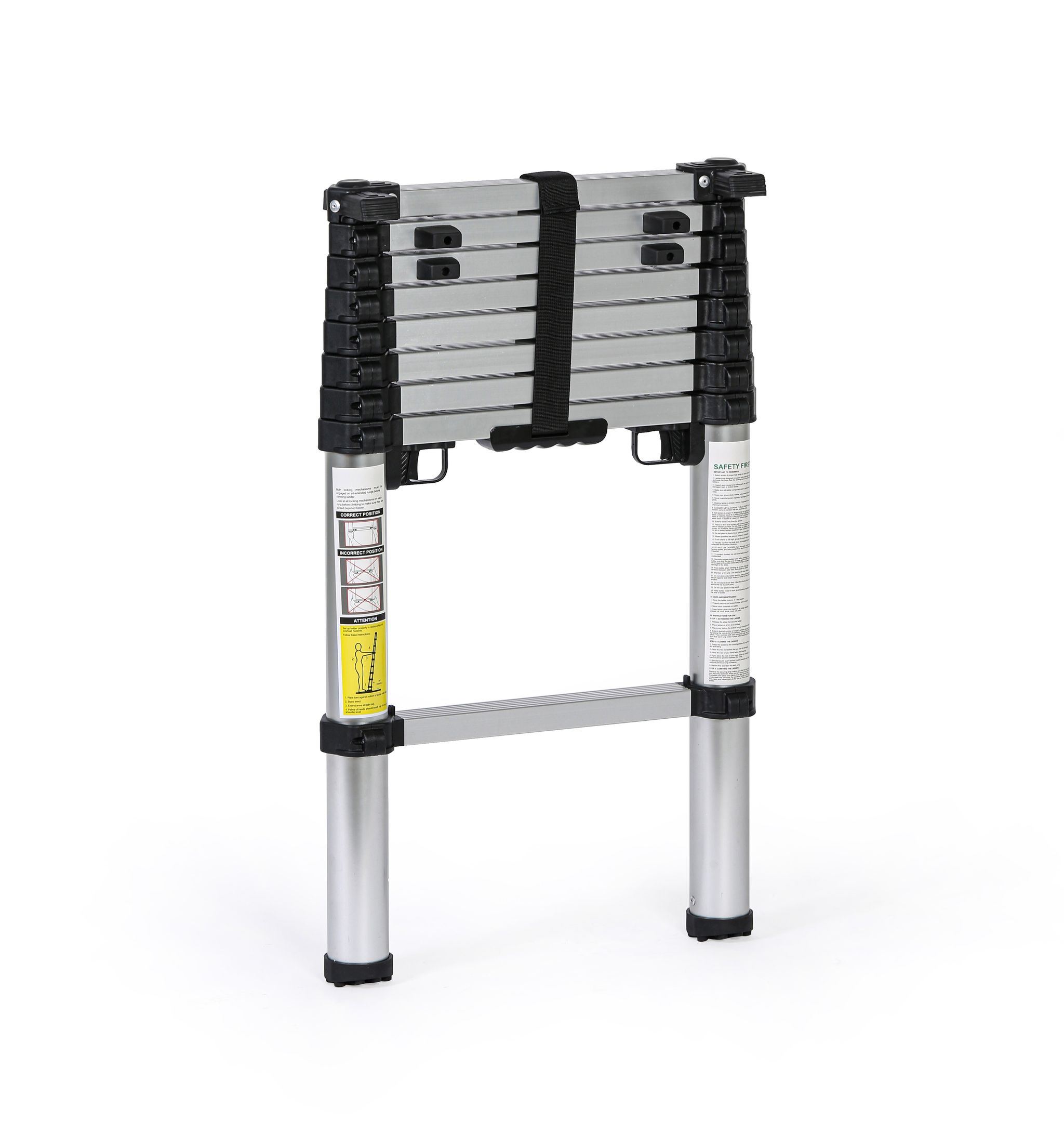 Teleskopierbare Aluminium-Leiter PROFI, 2,65 m, 9 Sprossen