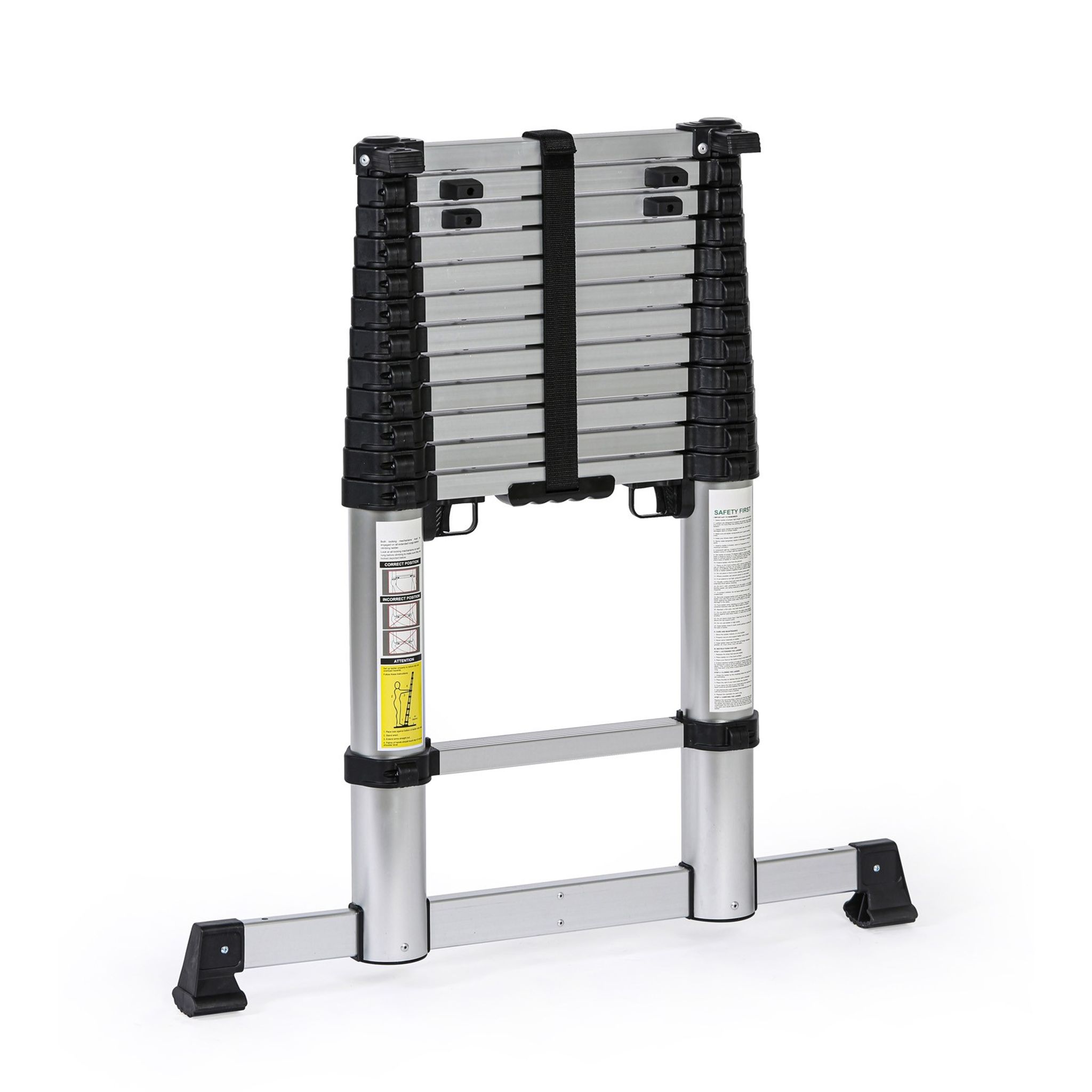 Teleskopierbare Aluminium-Leiter PROFI, 3,92 m, 13 Sprossen