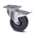 TENTE Temperaturbeständige Rolle -40 °C bis +280 °C, drehbar mit Bremse, 80 mm