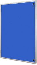 Textilinnenvitrine, blau, 1000 x 1300 mm