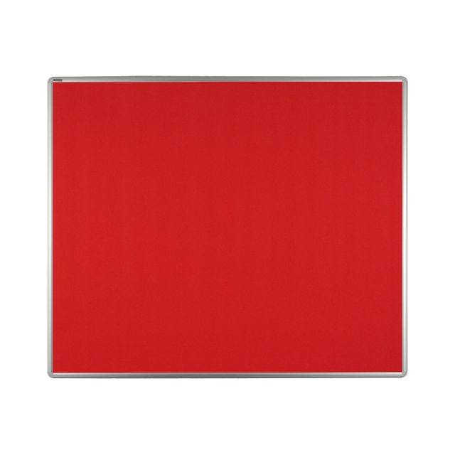 Textilní nástěnka ekoTAB v hliníkovém rámu, 1200 x 900 mm, červená