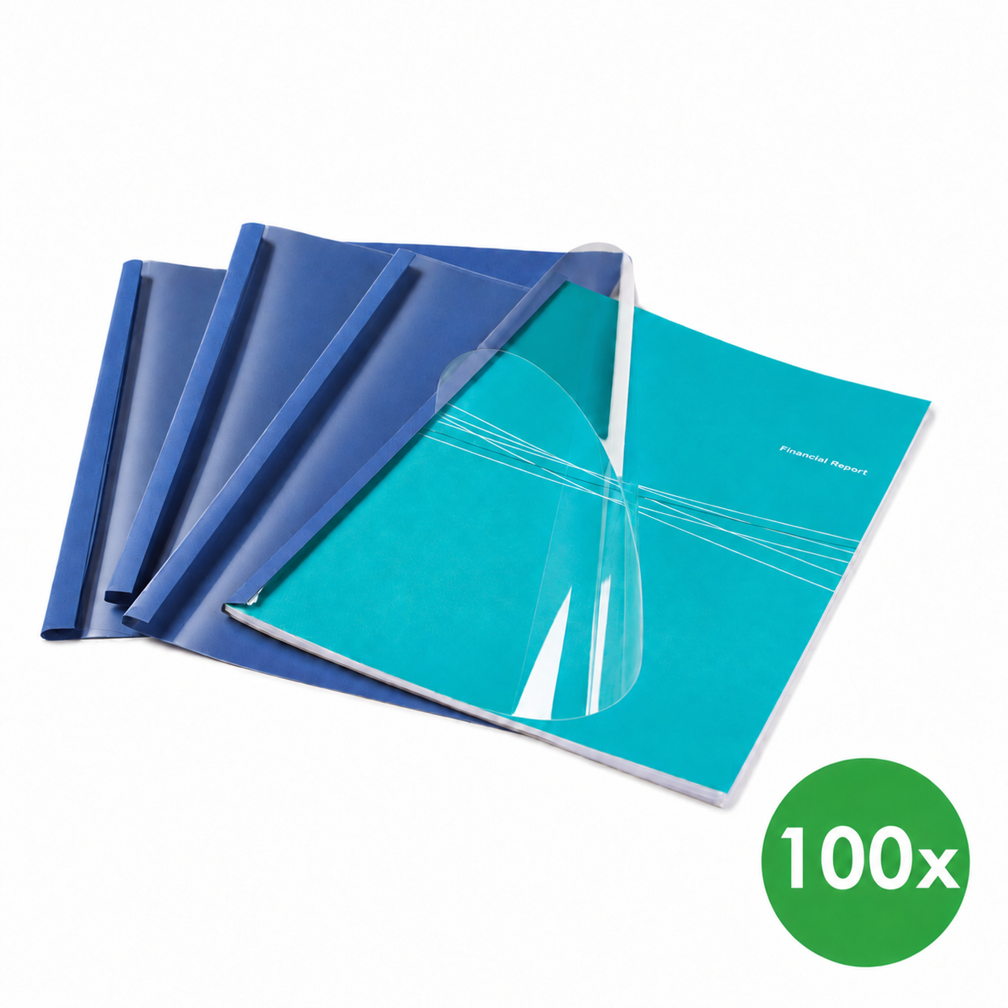 Thermobindemappen, 4 mm, blau