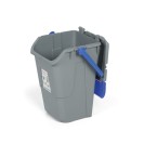 Abfallbehälter aus Kunststoff zur Mülltrennung ECOLOGY II, grau-blau