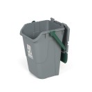 Abfallbehälter aus Kunststoff zur Mülltrennung ECOLOGY II, grau-grün