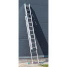 Aluminiowa trzyczęściowa drabina uniwersalna ALVE EUROSTYL przystosowana do używania na schodach, 3x11 szczebli, długość 7,11 m