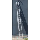 Aluminiowa trzyczęściowa drabina uniwersalna ALVE EUROSTYL przystosowana do używania na schodach, 3x11 szczebli, długość 7,11 m