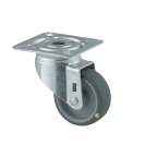 Antistatické prístrojové koleso otočné, 50 mm, platnička, sivá guma