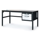 Antystatyczny stół warsztatowy ESD, 2 skrzynka szufladowa na narzędzia, 1600 x 800 x 745-985 mm