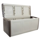 Aufbewahrungsbox mit Deckel aus Kunststoff, 1380 x 570 x 530 mm, beige