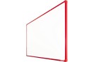 Biała tablica do pisania magnetyczna z powierzchnią ceramiczną boardOK, 1200 x 900 mm, czerwona ramka