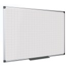 Biała tablica magnetyczna z nadrukiem, kwadraty/siatka, 900 x 600 mm