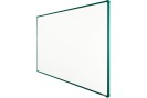 Biela magnetická popisovacia tabuľa s keramickým povrchom boardOK, 1800 x 1200 mm, zelený rám
