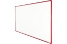 Biela magnetická popisovacia tabuľa s keramickým povrchom boardOK, 2000 x 1200 mm, červený rám