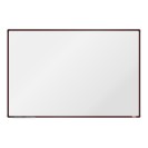 Bílá magnetická popisovací tabule boardOK, 1800 x 1200 mm, hnědý rám