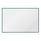 Bílá magnetická popisovací tabule boardOK, 1800 x 1200 mm, zelený rám