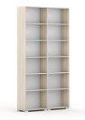 Bücherregal SILVER LINE, Eiche natur, 2 Reihen, 2230 x 1200 x 400 mm
