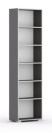 Bücherregal SILVER LINE, Graphit, 1 Reihe, 2230 x 600 x 400 mm