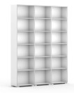 Bücherregal SILVER LINE, weiß, 3 Reihen, 2230 x 1800 x 400 mm