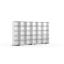 Bücherregal SILVER LINE, weiß, 6 Reihen, 1865 x 3600 x 400 mm