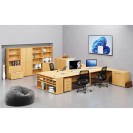 Büro-Kombischrank mit Schubladentür PRIMO WOOD, 1087 x 800 x 420 mm, Buche