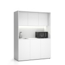 Büroküche NIKA mit Waschbecken und Wasserhahn 1481 x 600 x 2000 mm, weiß, links